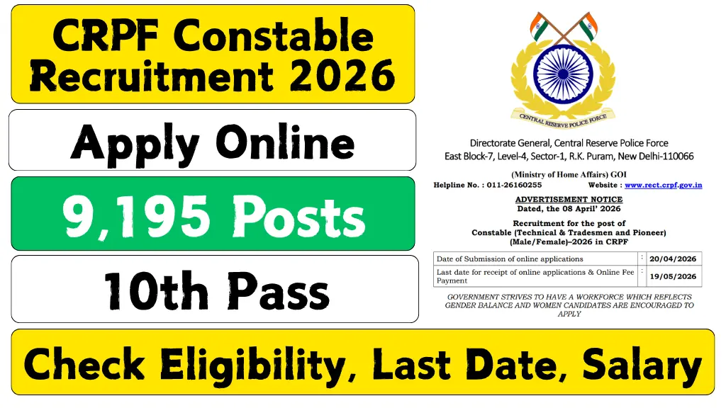 CRPF Constable Recruitment 2026